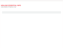 Tablet Screenshot of healingessential.info